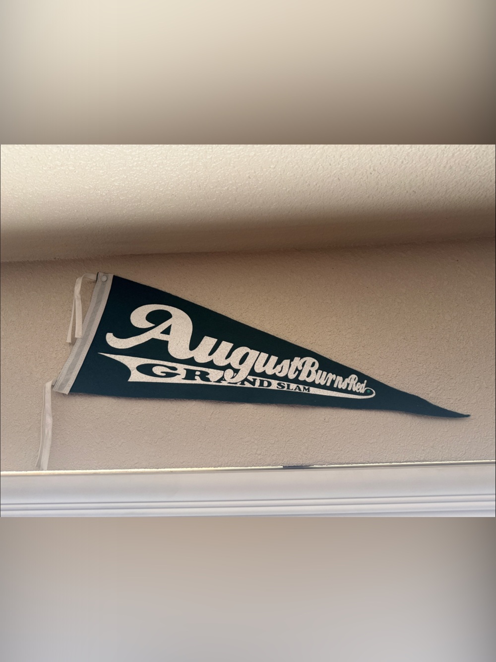 August Burns Red Baseball-Style Dark Teal Pennant with Cream Script